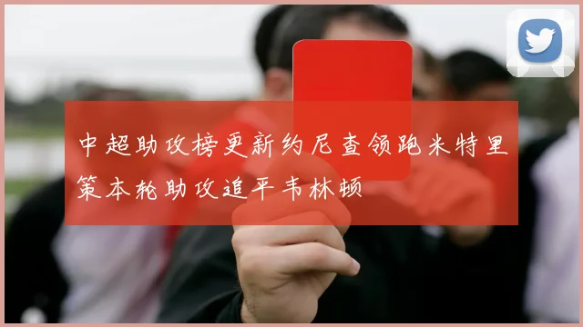 中超助攻榜更新约尼查领跑米特里策本轮助攻追平韦林顿